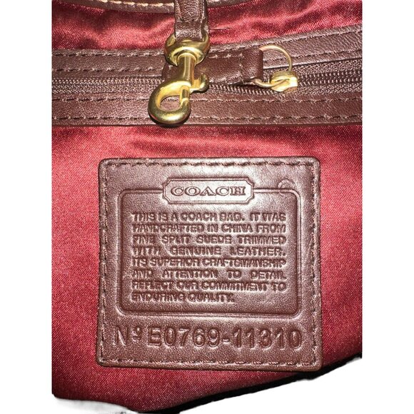 Coach Ergo Pieced Large Bag 11310 Pink Suede Limited Edition Patchwork Hobo +Tag - Picture 8 of 8